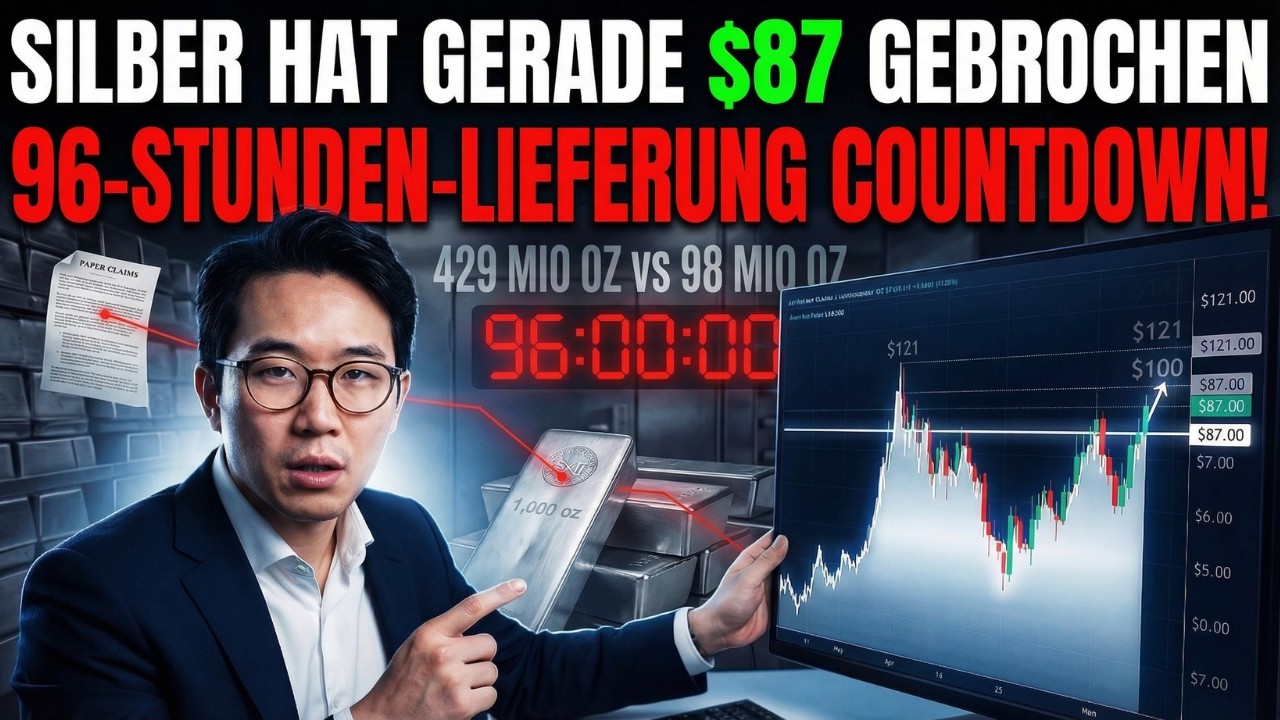 Silber hat gerade 87$ GEBROCHEN: Der 96-Stunden-Silber-Countdown hat begonnen (Erster Andienungstag)