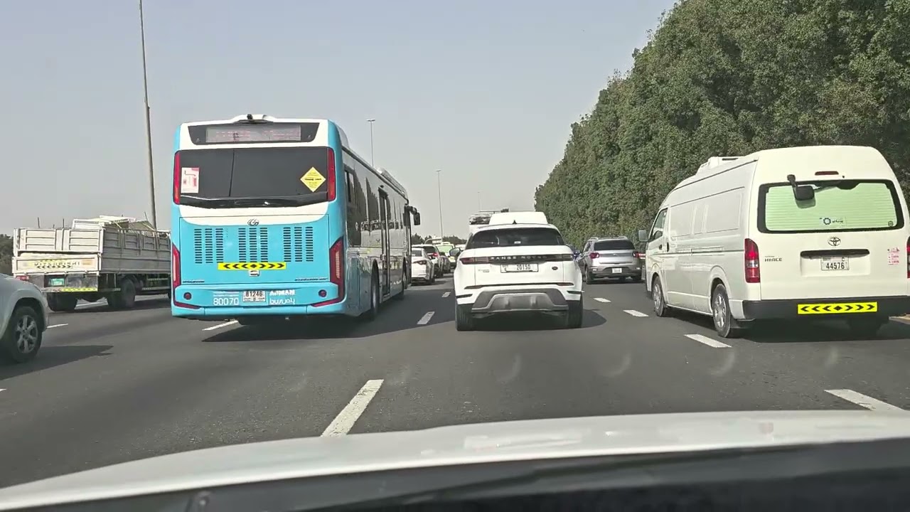 Muhammad Bin Zayed Road very traffic today 14 Ramdan in Dubai 
