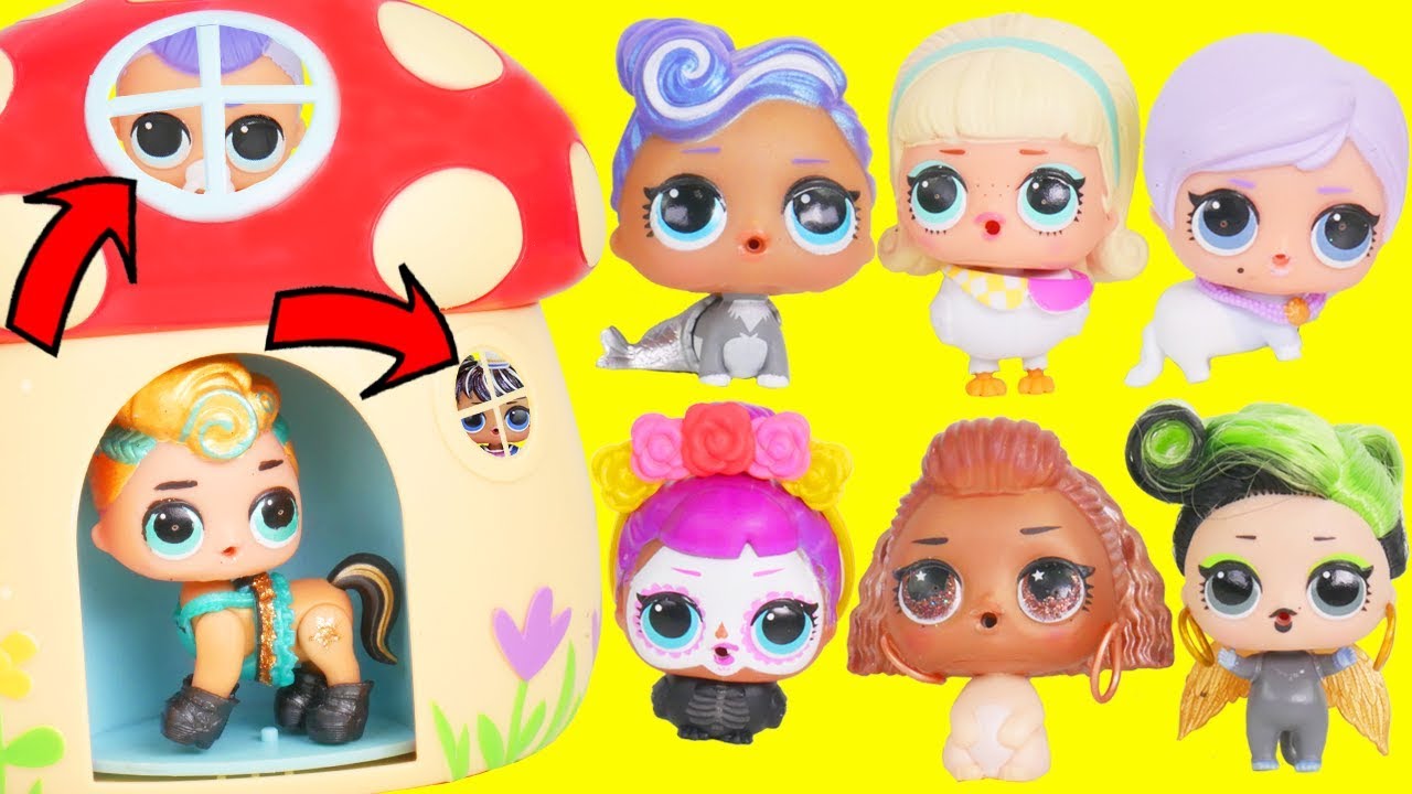 LOL Surprise Dolls Wrong Heads with Fuzzy Pets + Dress Up Lils Sisters | Toy Egg Videos