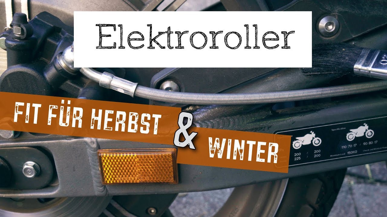 Elektroroller (z.B. Super Soco oder NIU) fit für Herbst & Winter machen