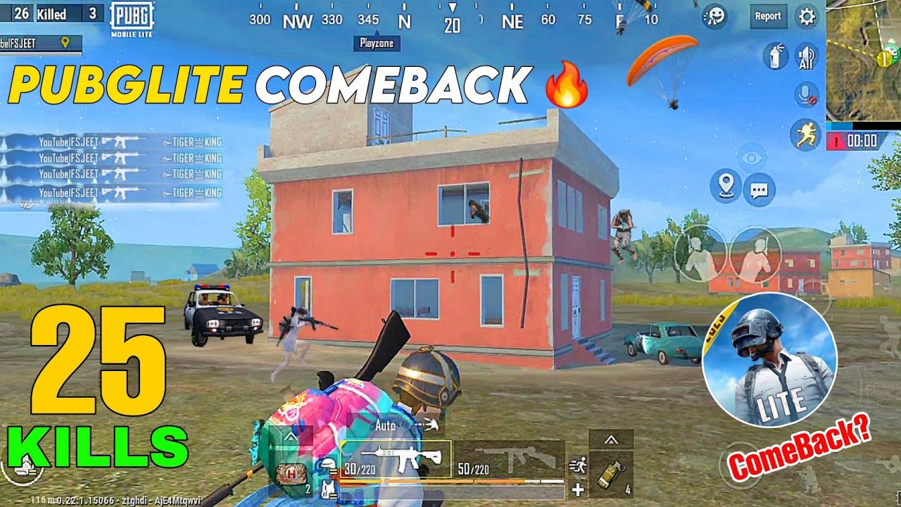 25 KILLS 🥶 PUBG LITE COMEBACK  GAMEPLAY with FULL RUSH INTENSE LAST ZONE FIGHT 🔥 - IFS JEET