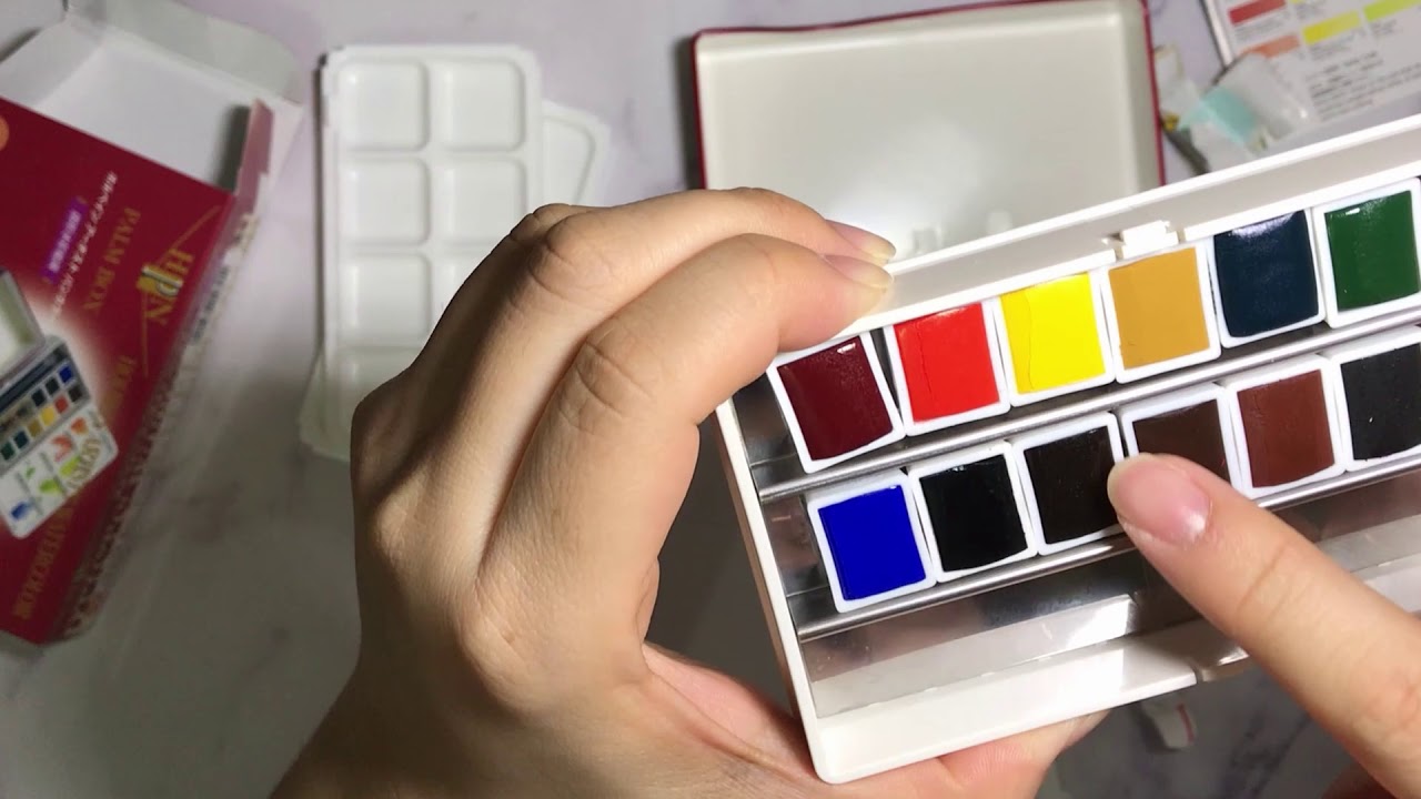 好賓(荷爾拜因)大師級12色水彩顏料開箱試色 | Unboxing Holbein Artist's Watercolour