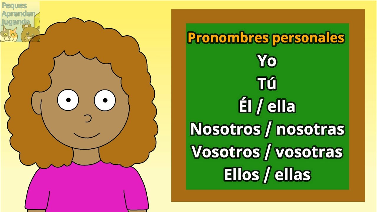 Los pronombres personales para niños  Video de Peques Aprenden Jugando