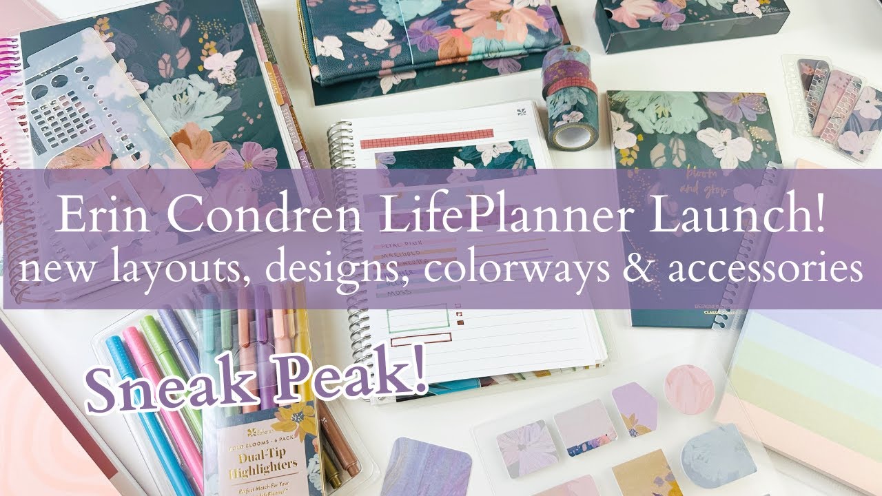 NEW Erin Condren 2024/2025 LifePlanner LAUNCH | Sneak Peak at the new designs, layouts & accessories