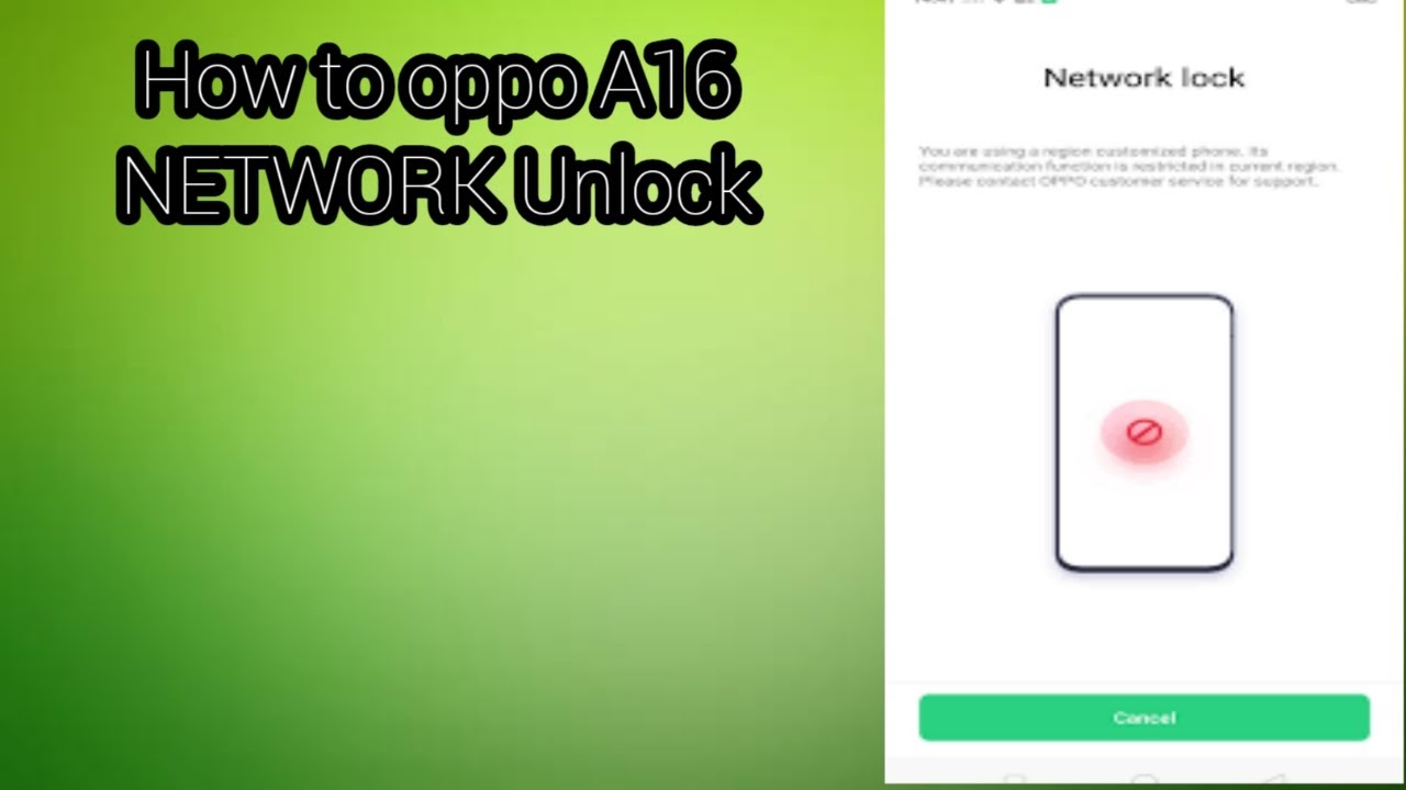 How to Oppo A16 Network Unlock by 16 Digit code