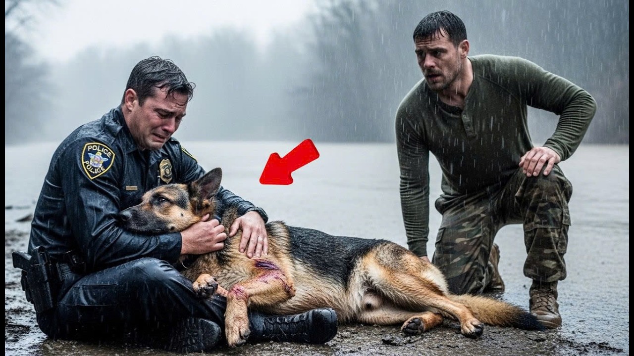 A Police Officer Held His Dying K 9 in the Rain—Until a Veteran Arrived and Exposed the Truth