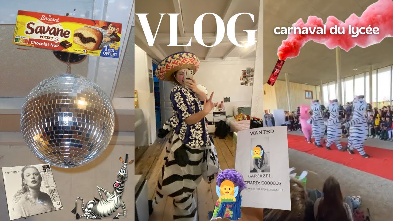 VLOG : carnaval du lycée, les backstages de nos déguisement et 1 semaine en cours.
