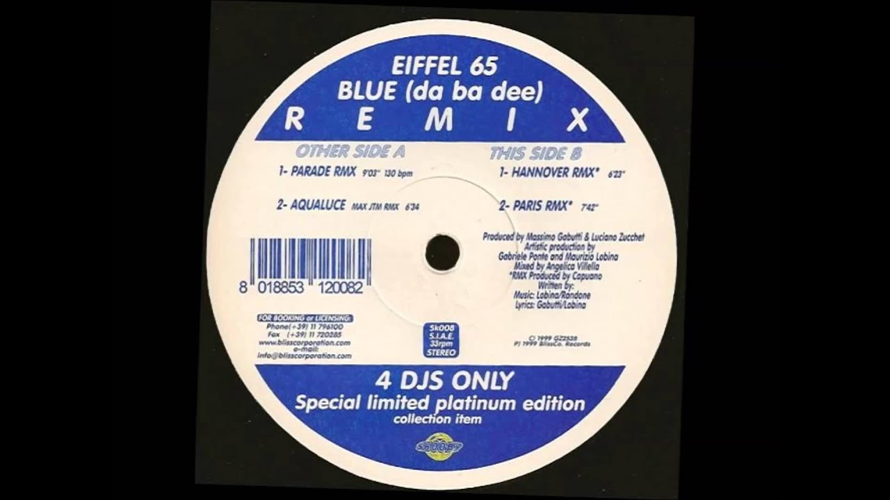 Eiffel 65 - Blue (Da Ba Dee) (Parade Remix)