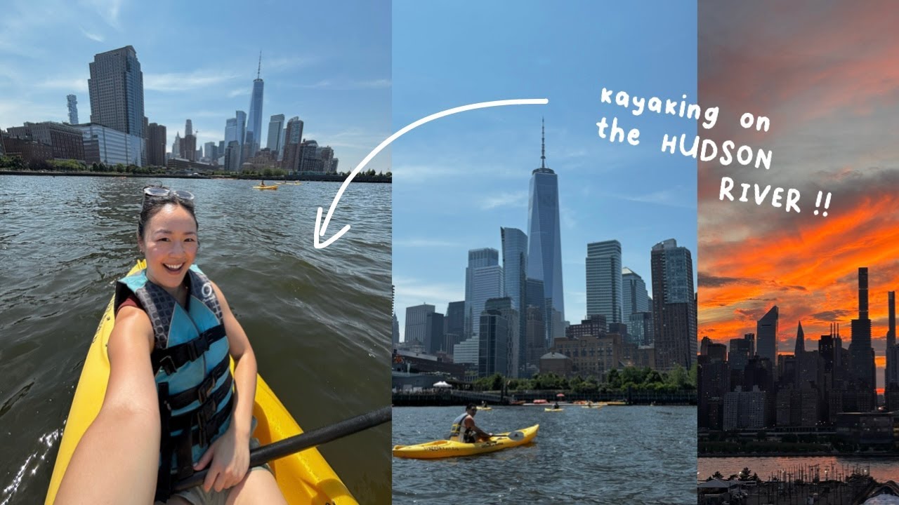 Doing all my NYC summer bucket list items in ONE day 🌞 (kayaking, a bazaar, rooftop bar, and more!)