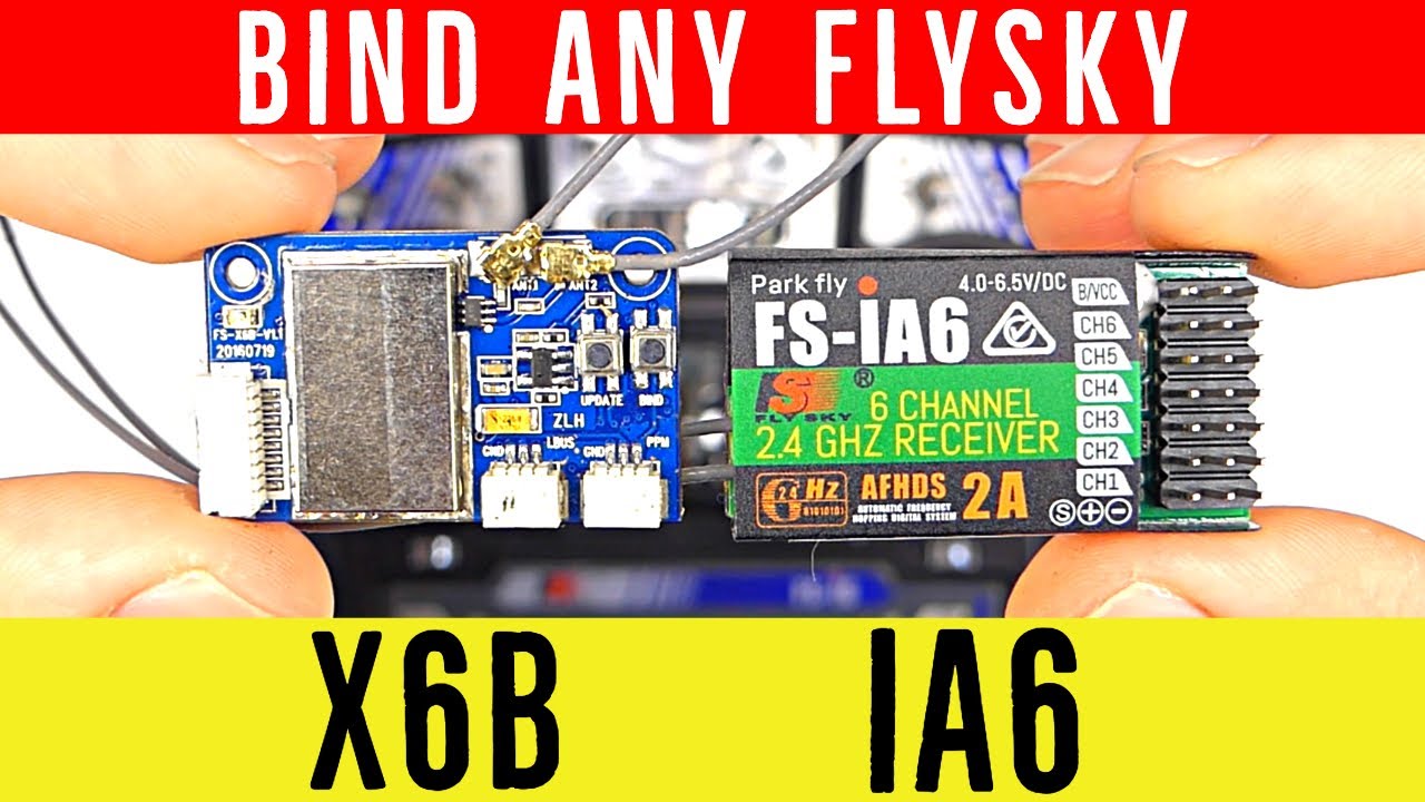 Как подключиться к приёмникам Flysky — iA6, X6B, iA6B, Fli14+, GT3B, FLIT10 — радио FS-i6 и FS-i6X