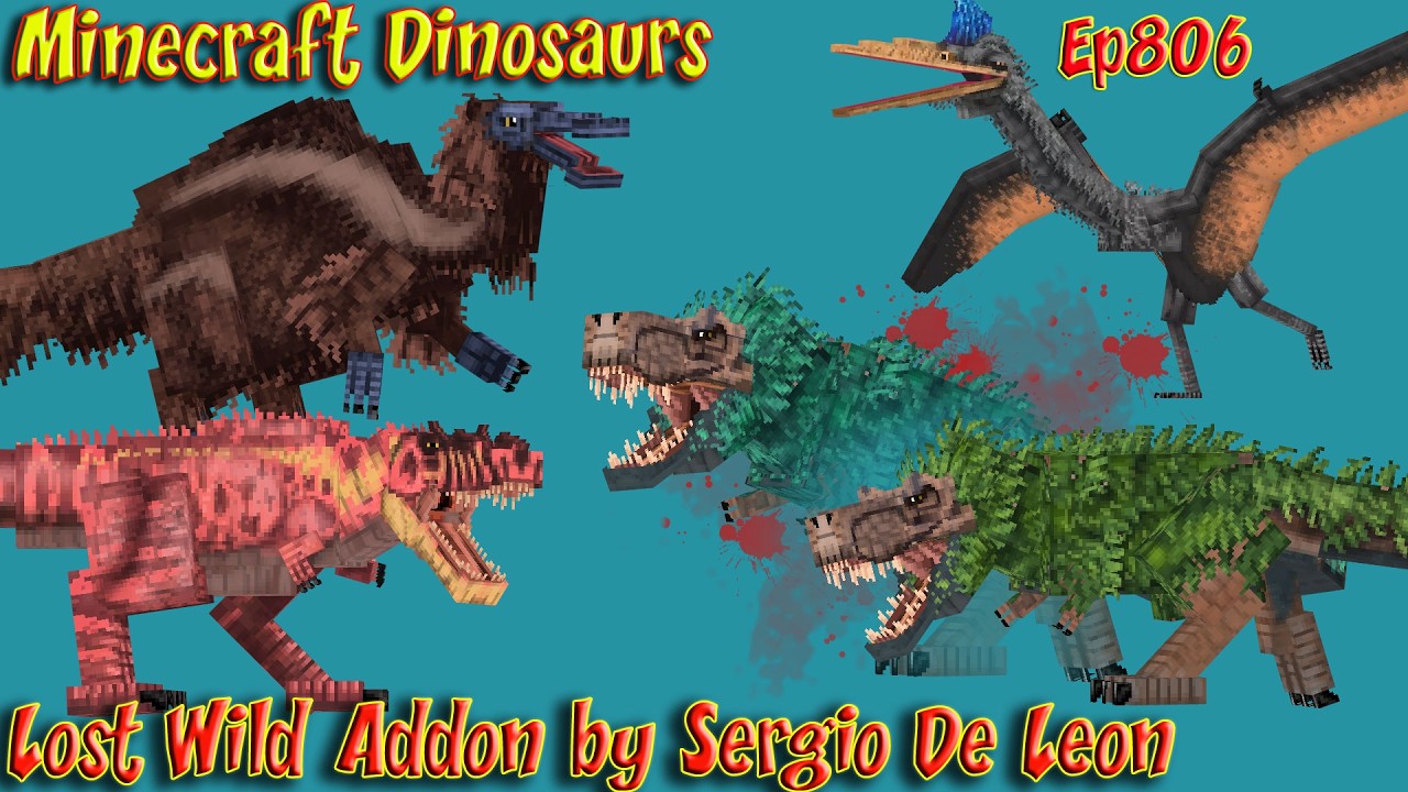 Дополнение Lost Wild от Серджио Де Леона: демонстрация Lost Wilds Minecraft Dinosaurs1 Ep806