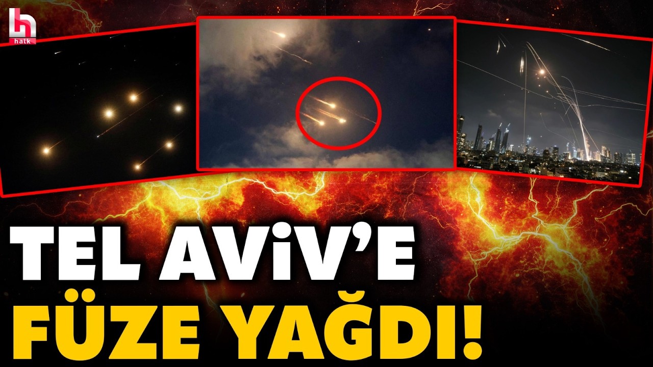 TEL AVİV CEHENNEMİ YAŞIYOR! İran füzeleri geceyi aydınlattı! İsrailliler sığınaklardan çıkamadı!