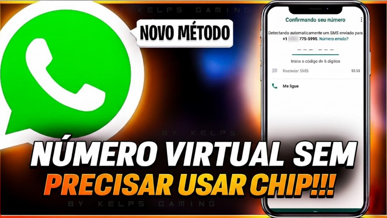 🚀 COMO CRIAR NÚMERO VIRTUAL PARA WhatsApp sem CHIP | número fake para WhatsApp  2026 (Passo a Passo)