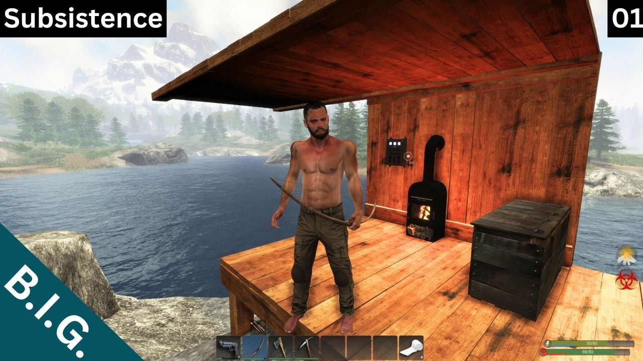 Subsistence - Day 01 - We have a shelter and a wood stove