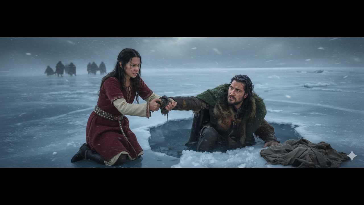 She saved 10 wolves from the freezing water,the last to arise was the alpha king