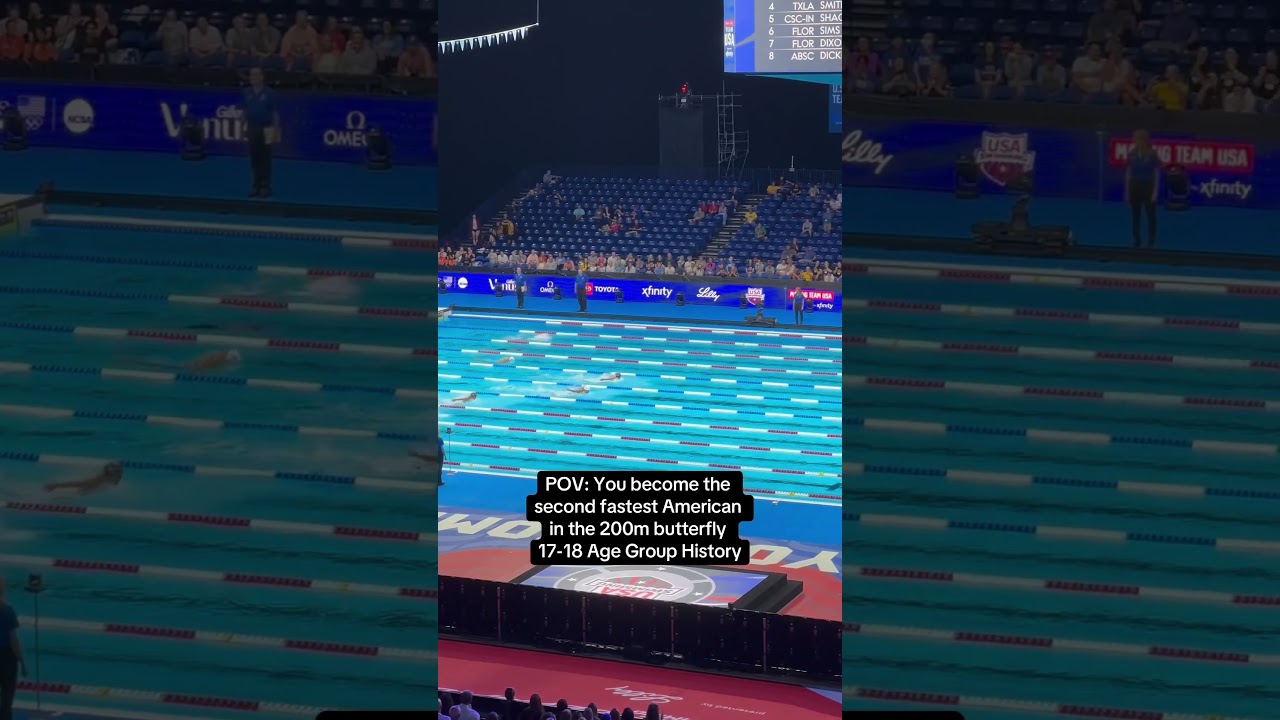 Alex Shackell throwing down a massive time in prelims 2:06.71🔥