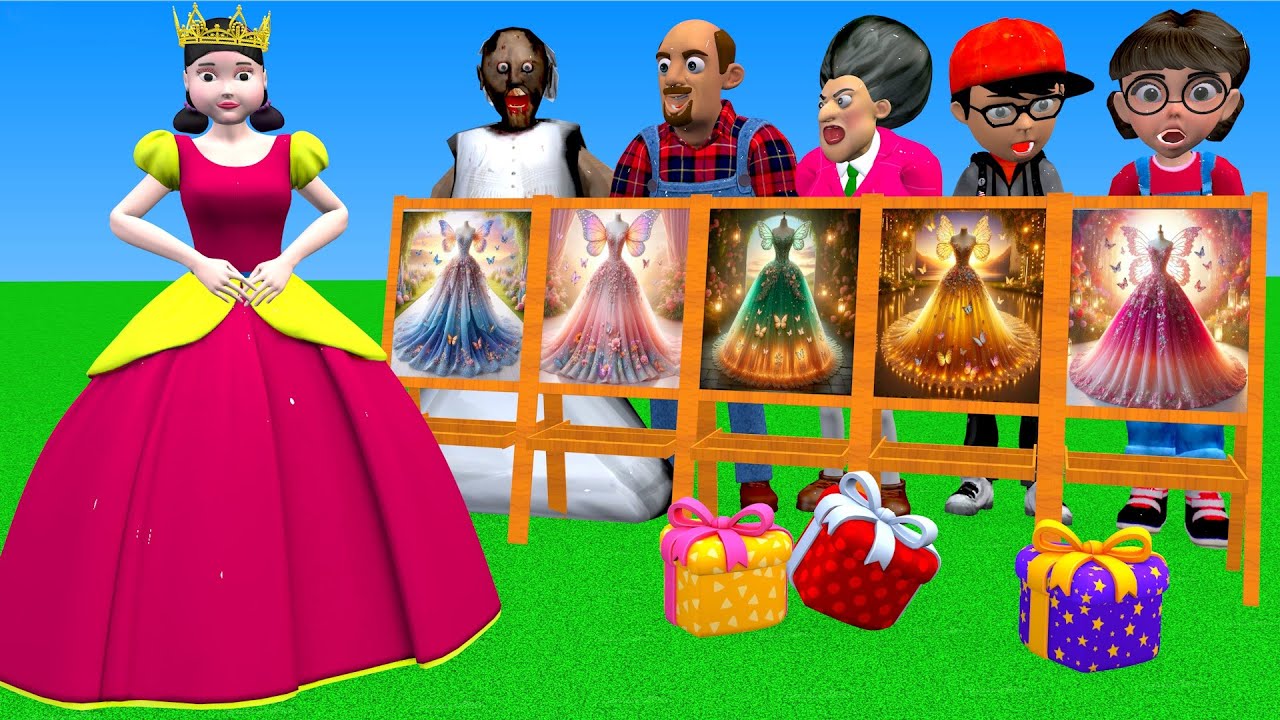 Scary Teacher 3D vs Squid Game Help Squid Doll Change Princess Dress vs Dressing Room 5 Challenger