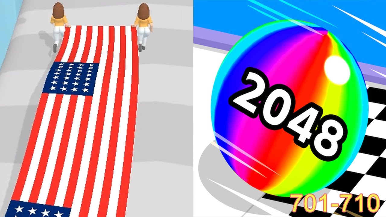 Flag Painters VS Ball Run 2048 - All Levels SpeedRun Gameplay Android iOS Ep 4