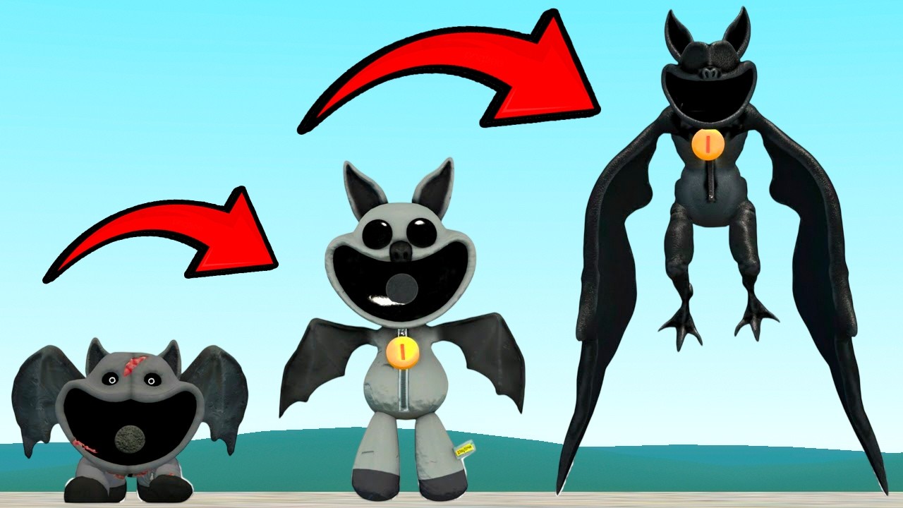 NEW EVOLUTION OF FORGOTTEN SMILING CRITTERS BANDIT BAT POPPY PLAYTIME In Garry's Mod!