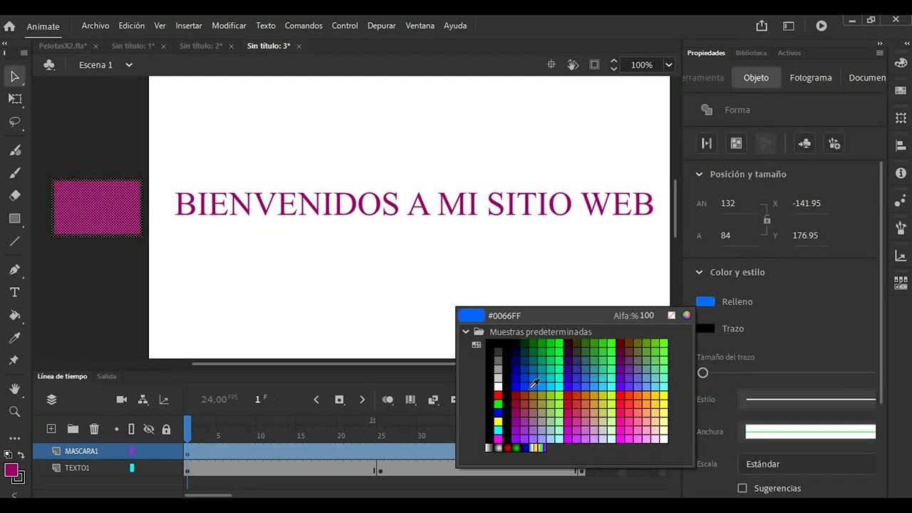 Mascaras en Adobe Animate CC