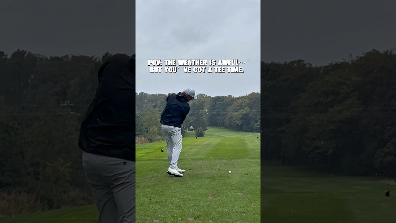 Who&rsquo;s braving this weather?? POV: The weather is awful&hellip;but you&rsquo;ve got a tee time. #golfer #golfpro