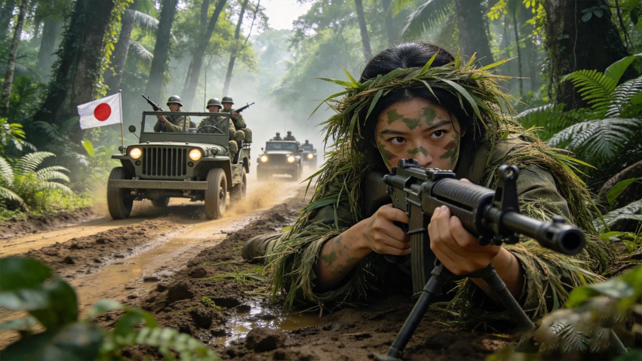 美女竟是最強狙擊手埋伏在山頂，槍槍爆頭日軍整個連隊！🔥 槍戰 | 特種兵 | 軍旅| 动作电影 Action film HD | 槍戰-歡迎訂閱