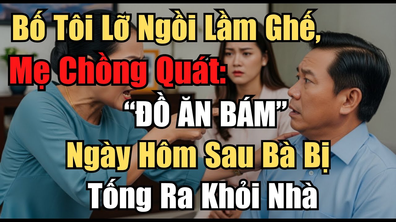 Bố Tôi Lỡ Ngồi Lầm Ghế, Mẹ Chồng Quát: “Đồ Ăn Bám” – Ngày Hôm Sau Bà Bị Tống Ra Khỏi Nhà...