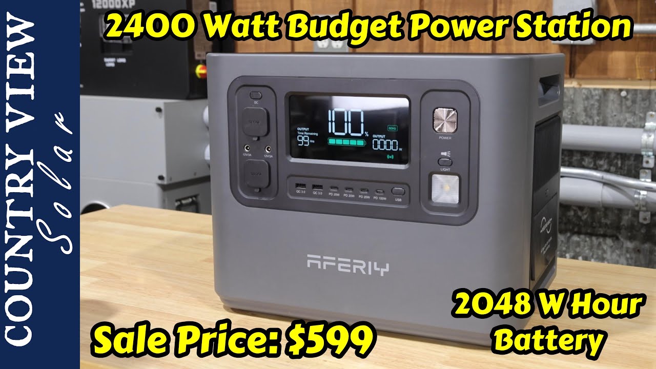 Testing the Aferiy P210.  Value Priced 2400 Watt Power Station.
