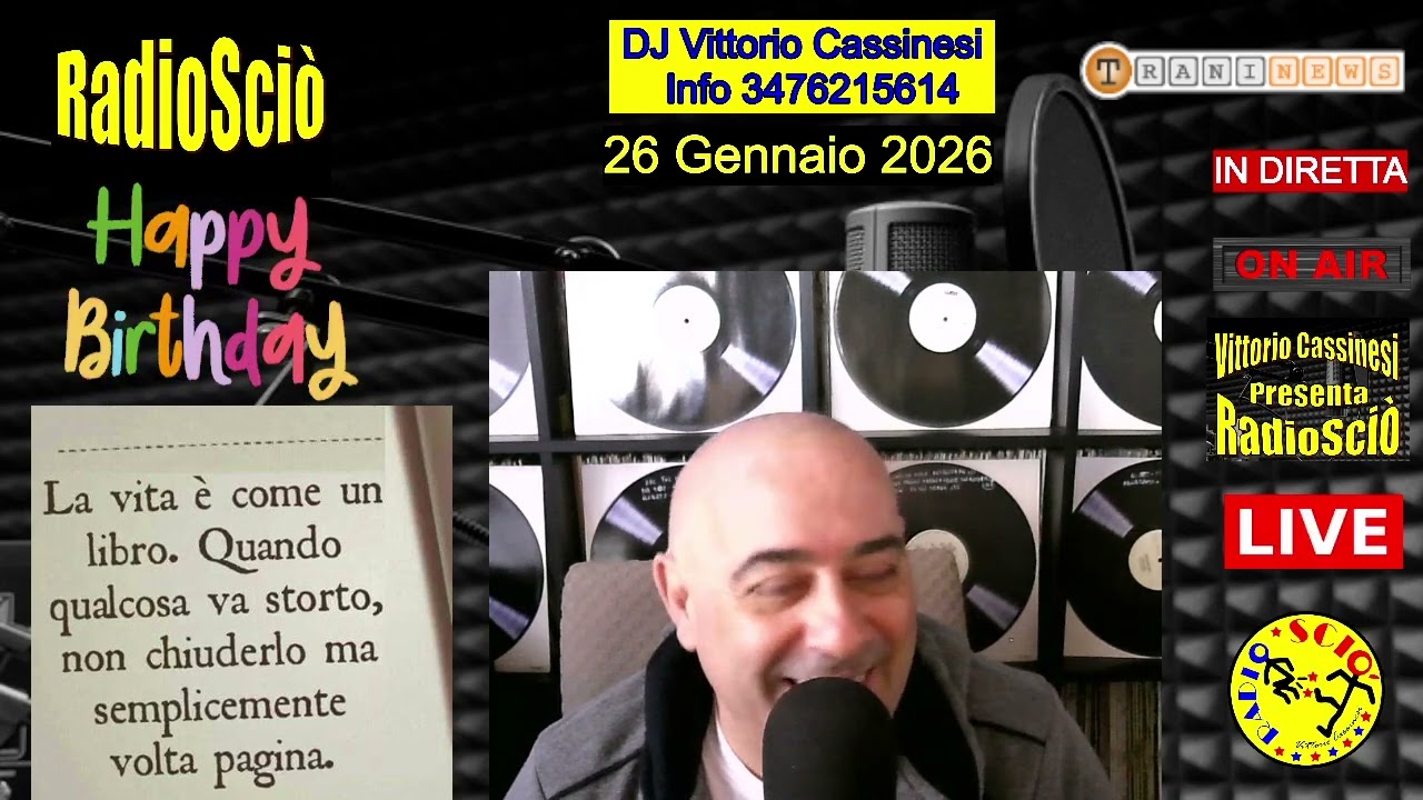 DJ Vittorio Cassinesi in Diretta su RadioSciò con Tanti Auguri a Te di 26 gennaio 2026