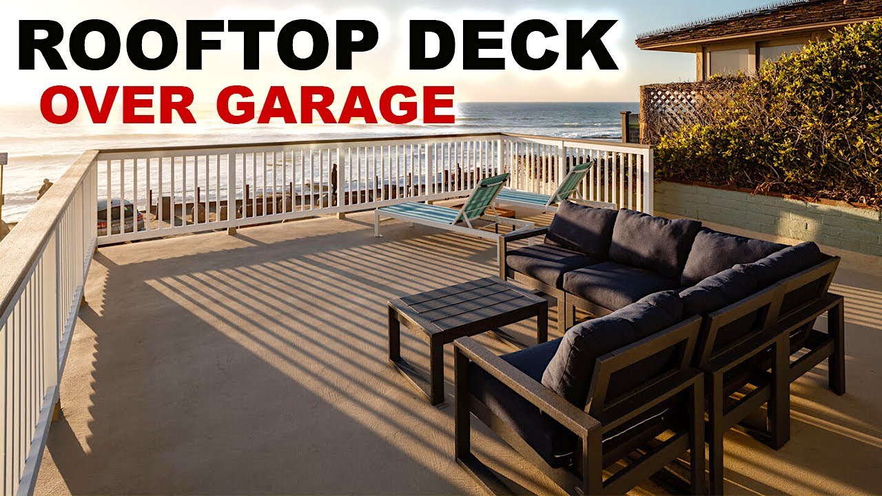 Rebuild a REALLY Old Rooftop Deck over HUGE Garage, plus Waterproofing | 1940's Beach House Remodel