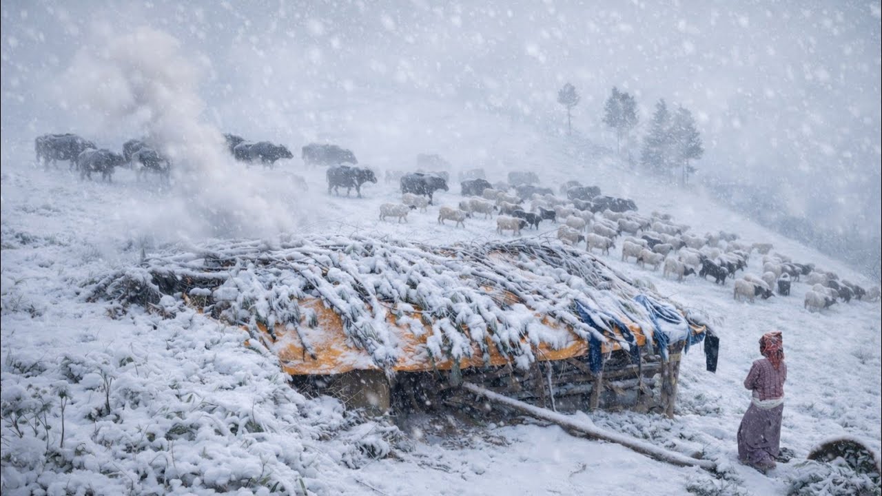 Surviving Shepherd Life in One Of The Coldest Regions Of Nepal |A Snowy Freezing Winter Village intr