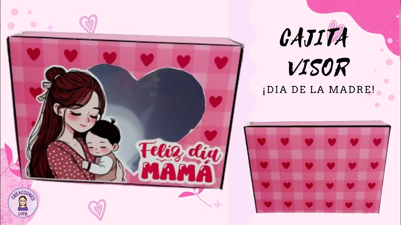 Cajita rectangular con Visor Dia de la Madre