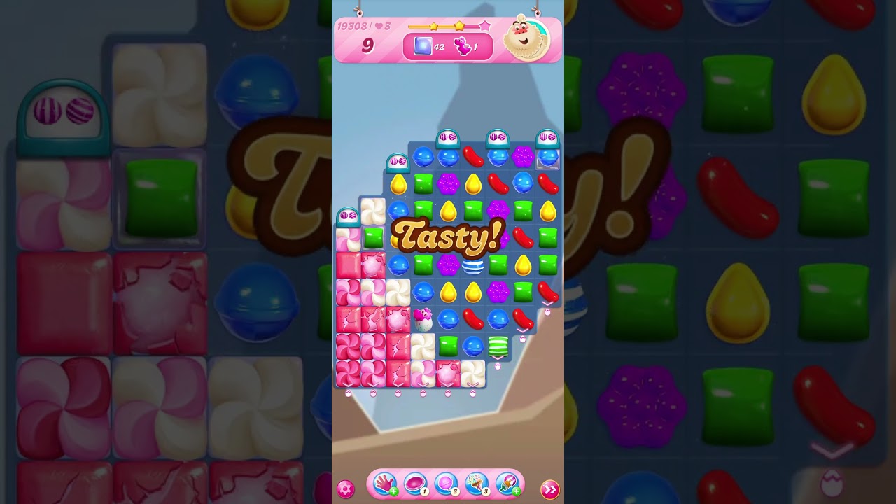 Candy Crush Saga Nivel 19308 completado + *BOOSTERS x1 + OVNI + 3 MOVIMIENTOS* (level 19308)
