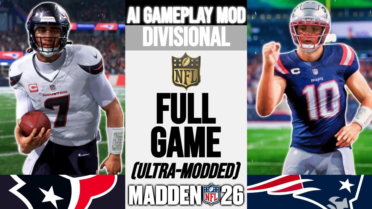 Wild Ending in Foxboro | Patriots vs Texans Divisional Round (CPU vs CPU) Madden 26