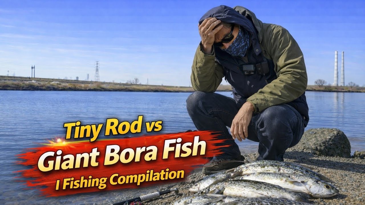 Compilation Crazy Bora Fights with a Small Fishing Rod!