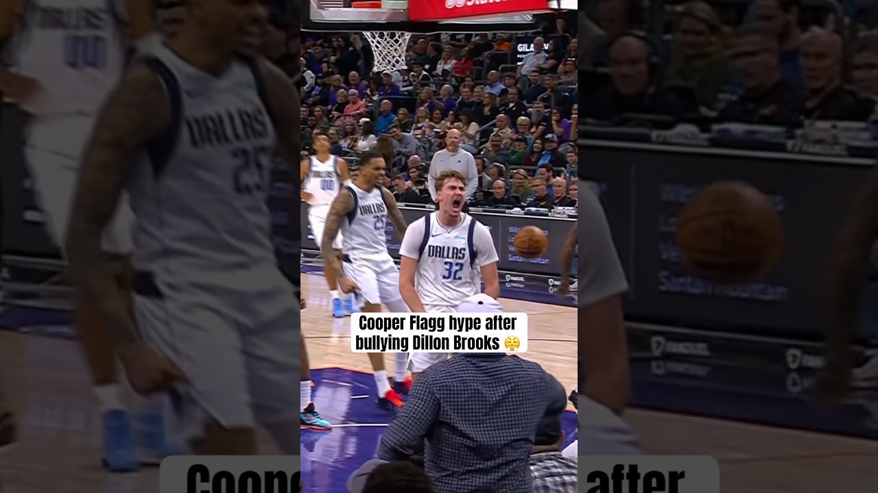 Cooper Flagg slam over Dillon Brooks 💪