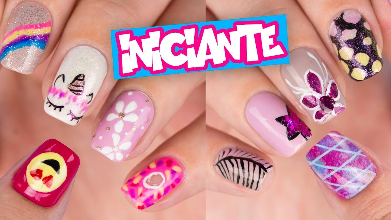 10 UNHAS DECORADAS PARA INICIANTES (MUITO FÁCIL!)