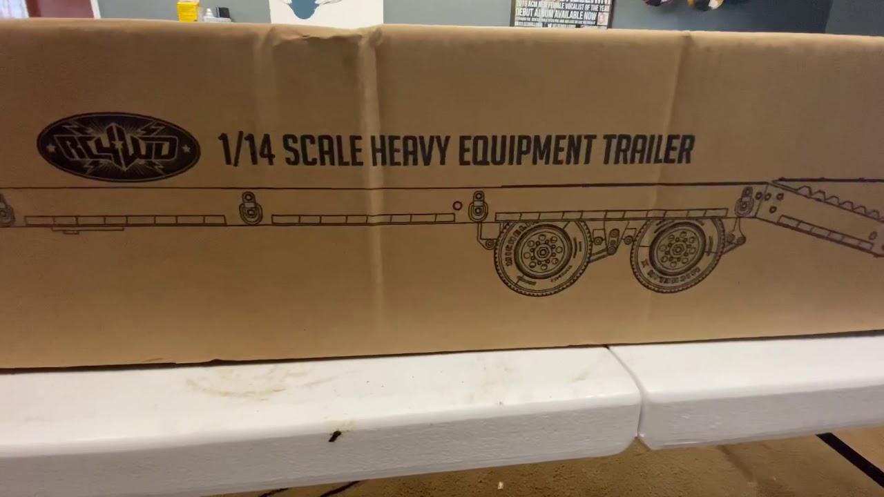 RC4WD Big Dog 1/14 Scale Heavy Equipment Trailer Unboxing. Long Valley RC