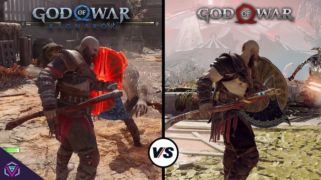 God of War Ragnarok vs God of War (2018) - Gameplay Comparison (4K)