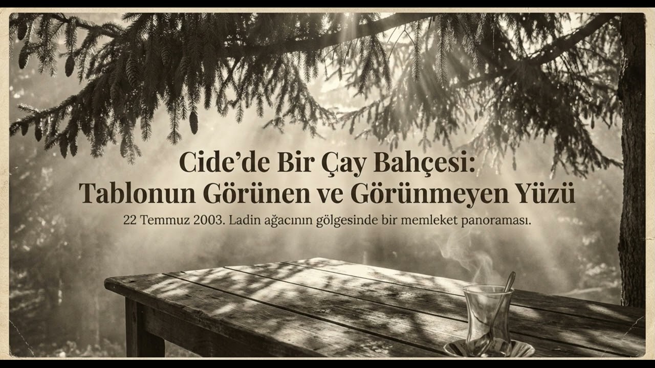 Cide'de çay bahçesinde