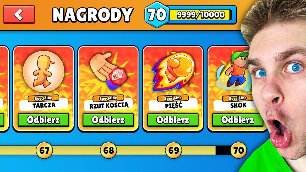 Wbiłem ⚠️ *PIERWSZY* na POLSKIM YT 🇵🇱 (NAJWYŻSZY) POZIOM GRY 70 LVL 😱 w Stumble Guys!