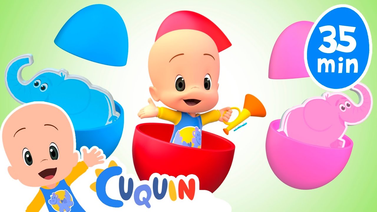 Ovos Surpresa! 🥚🐘 Aprenda as cores com Cuquin e seus elefantes