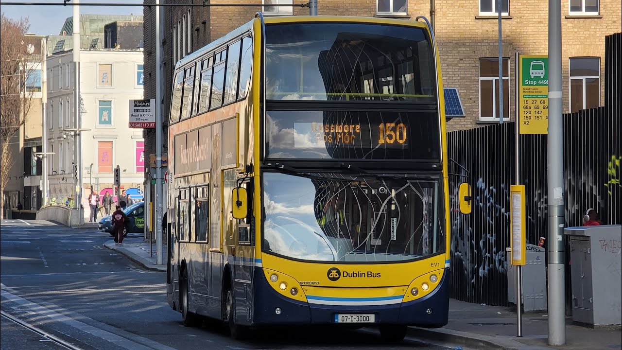 Ride on Dublin Bus EV1 on route 150 (St.Mary’s Road, Crumlin - Pearse College)