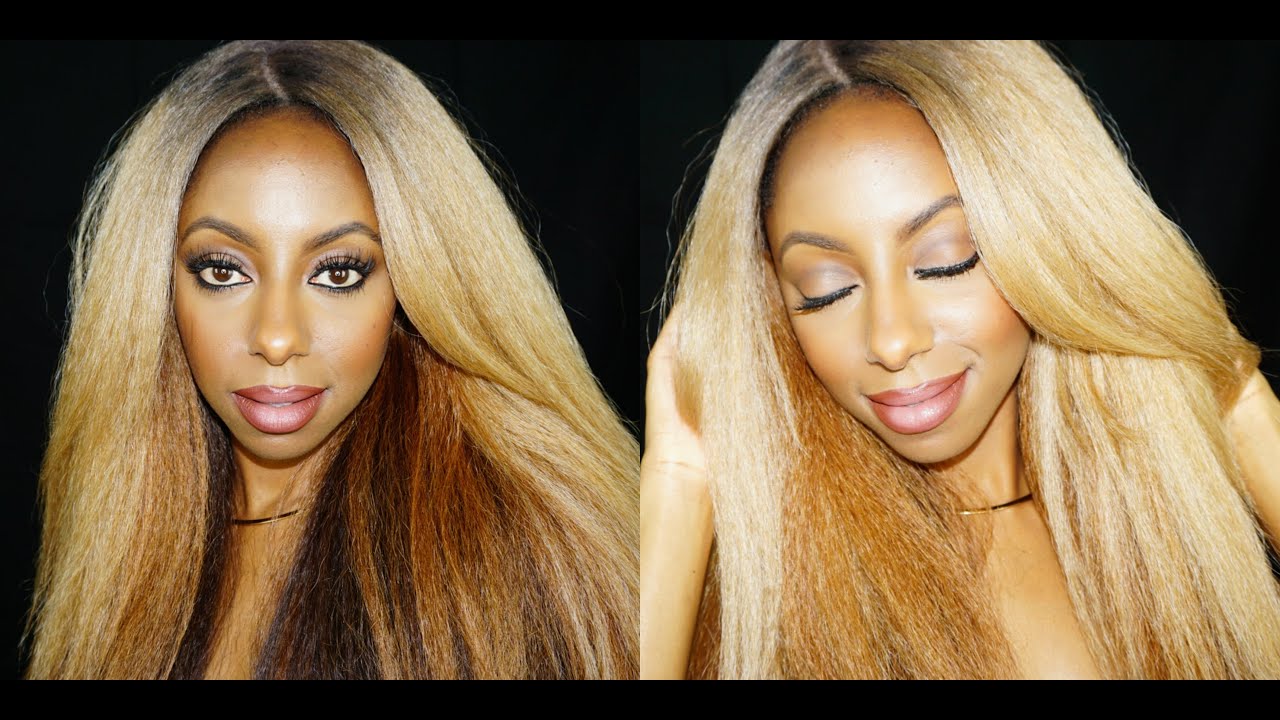 My new kinky straight blonde wig!  || Jessica Pettway