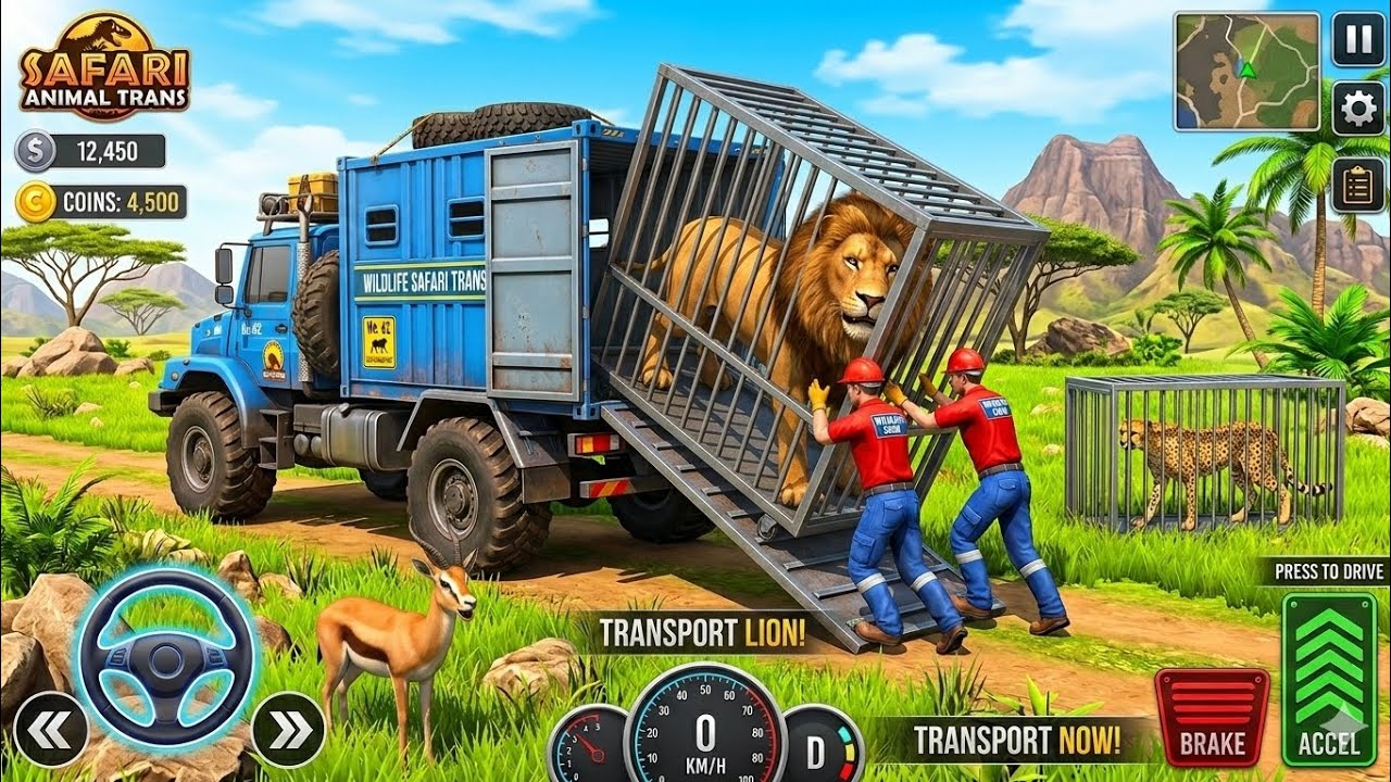 Safari Animal Transport Truck Simulator 🦁🚛 | Lion Rescue Mission Gameplay (Android) #animalsmisson 