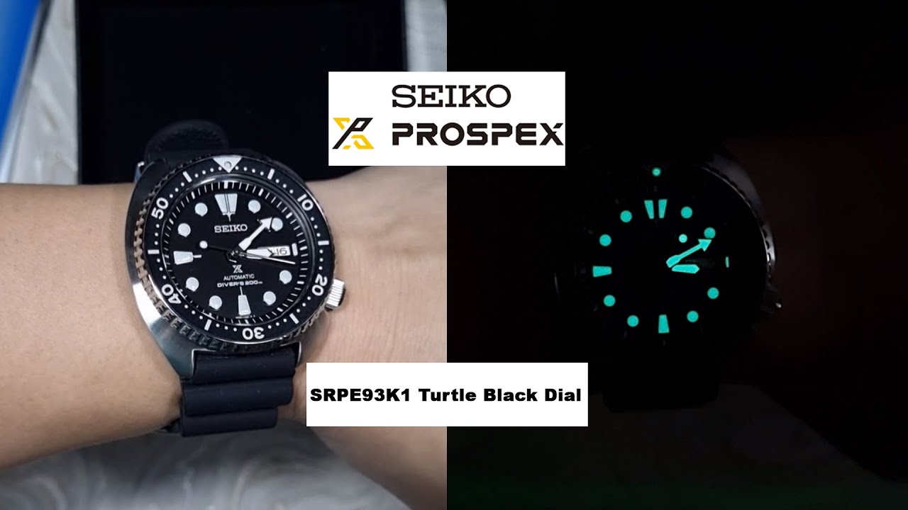 SEIKO PROSPEX SRPE93K1 Turtle Black Dial