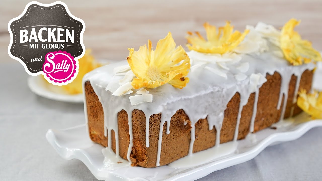 Kastenkuchen mit Ananasblumen| Backen mit Globus & Sallys Welt #46