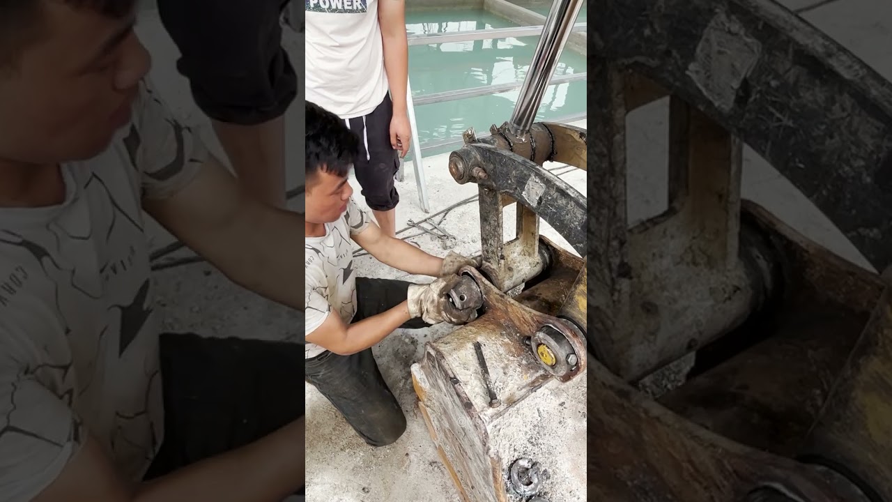 Excavator bucket ear modification and replacement.