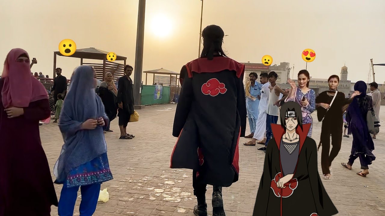 itachi uchiha in Pakistan 😯 Caught Amazing Reactions  😍