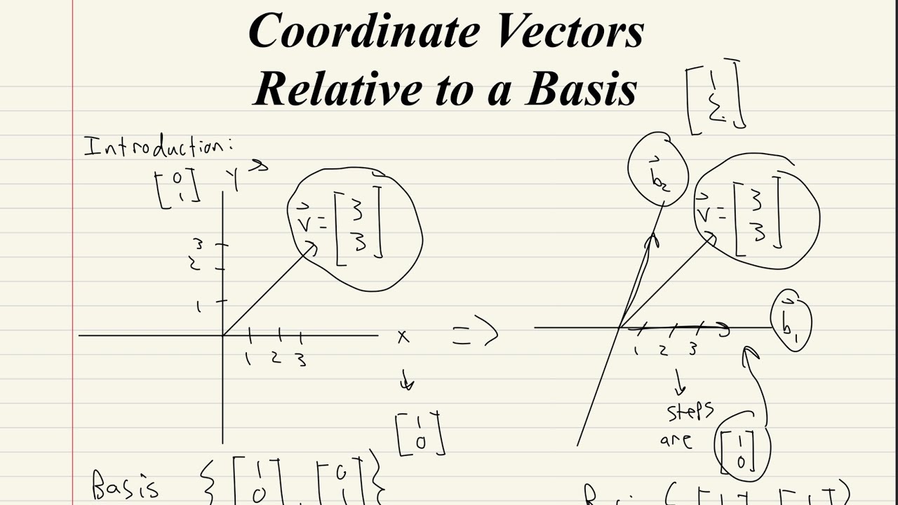 How to Find Coordinate Vectors Relative to a Basis | Linear Algebra